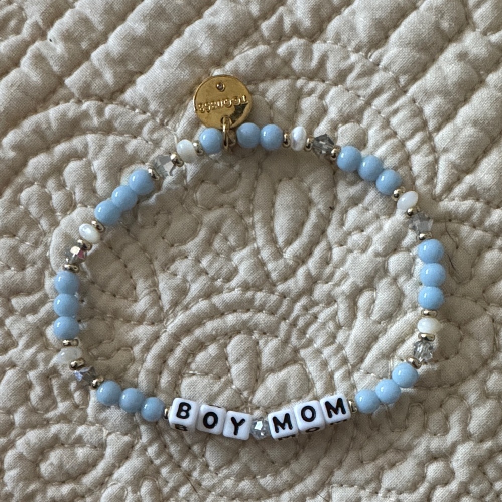 Little Words Project Blue Beaded boy mom Bracelet
